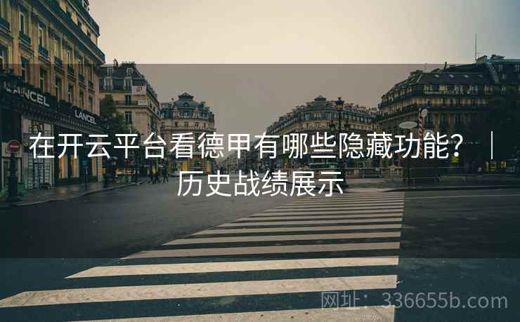 在开云平台看德甲有哪些隐藏功能？｜历史战绩展示